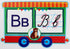 Wir studieren das Alphabet. Ein Satz Demokarten